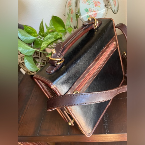 Vintage Ralph Lauren Women's Leather Briefcase Style Crossbody Bag. Rare&unique - Picture 5 of 16
